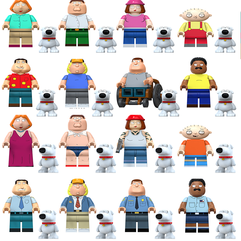 Building Block Mini - Figurines d'action Anime Family Guys Peter,